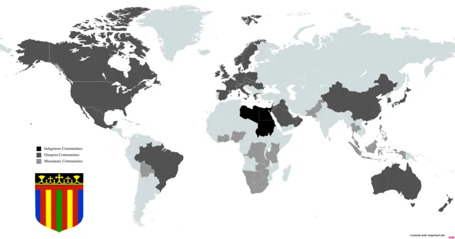 La carte Coptes