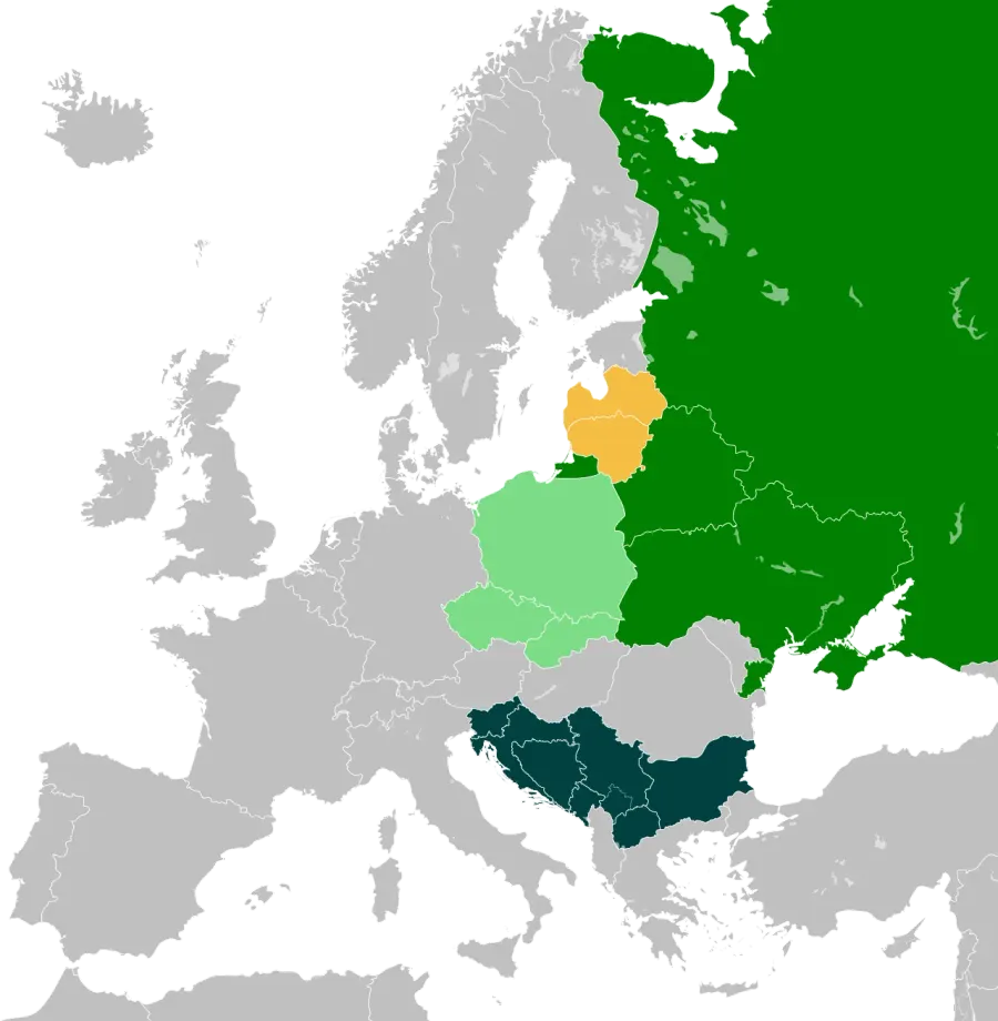 La carte Langues balto-slaves
