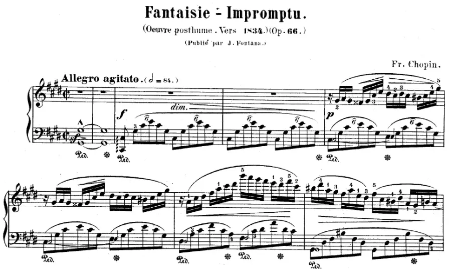 La carte Fantaisie-Impromptu