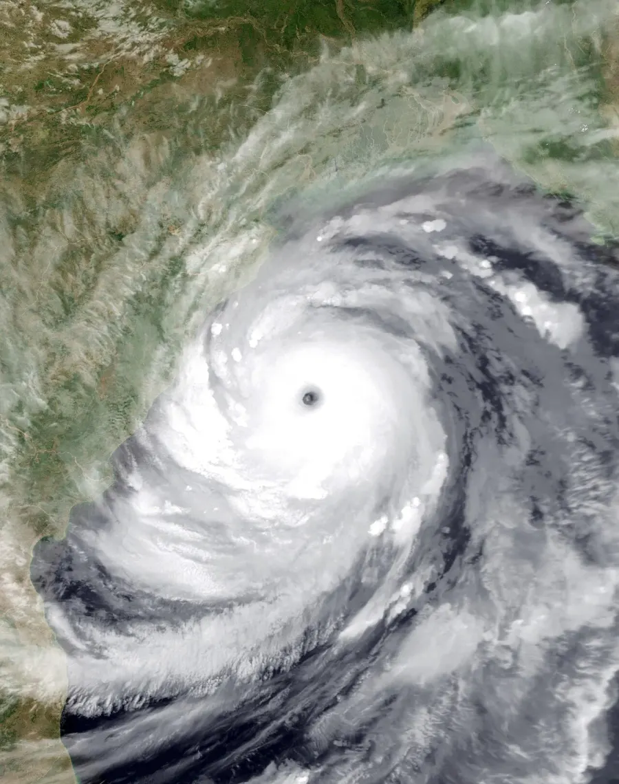 La carte Cyclone Phailin
