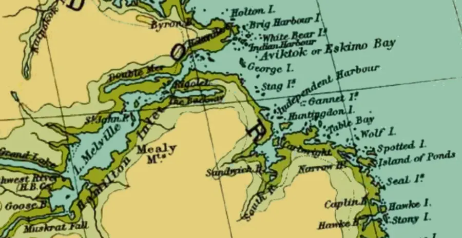 La carte Lac Melville