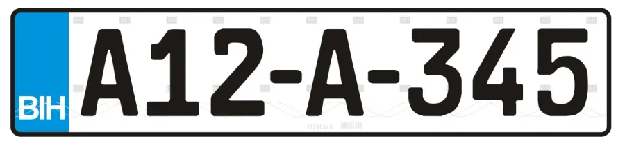 The Vehicle registration plates of Bosnia and Herzegovina card