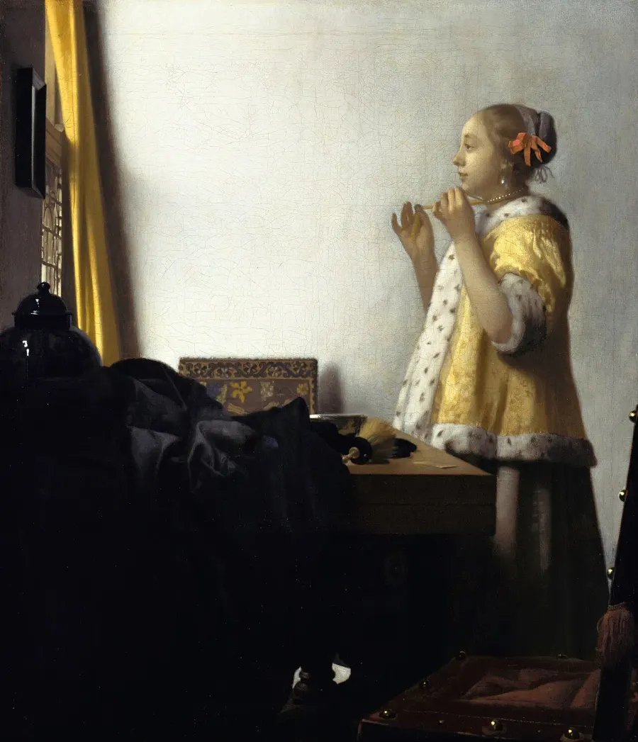 La carte La Dame au collier de perles