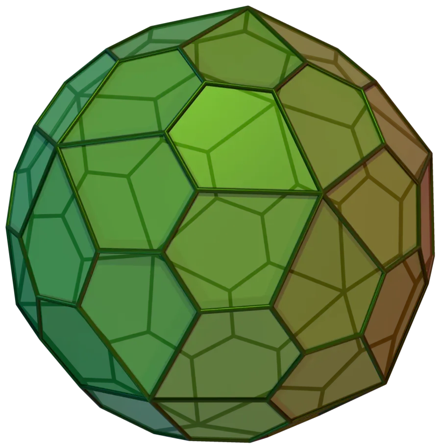 La carte Hexacontaèdre pentagonal