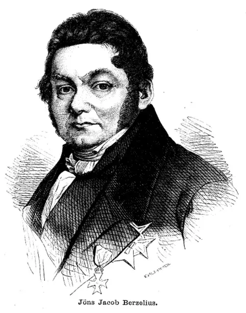 La carte Jöns Jacob Berzelius