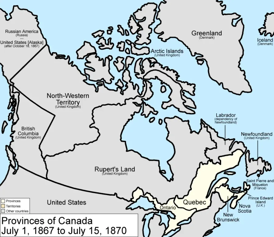 La carte Confédération canadienne