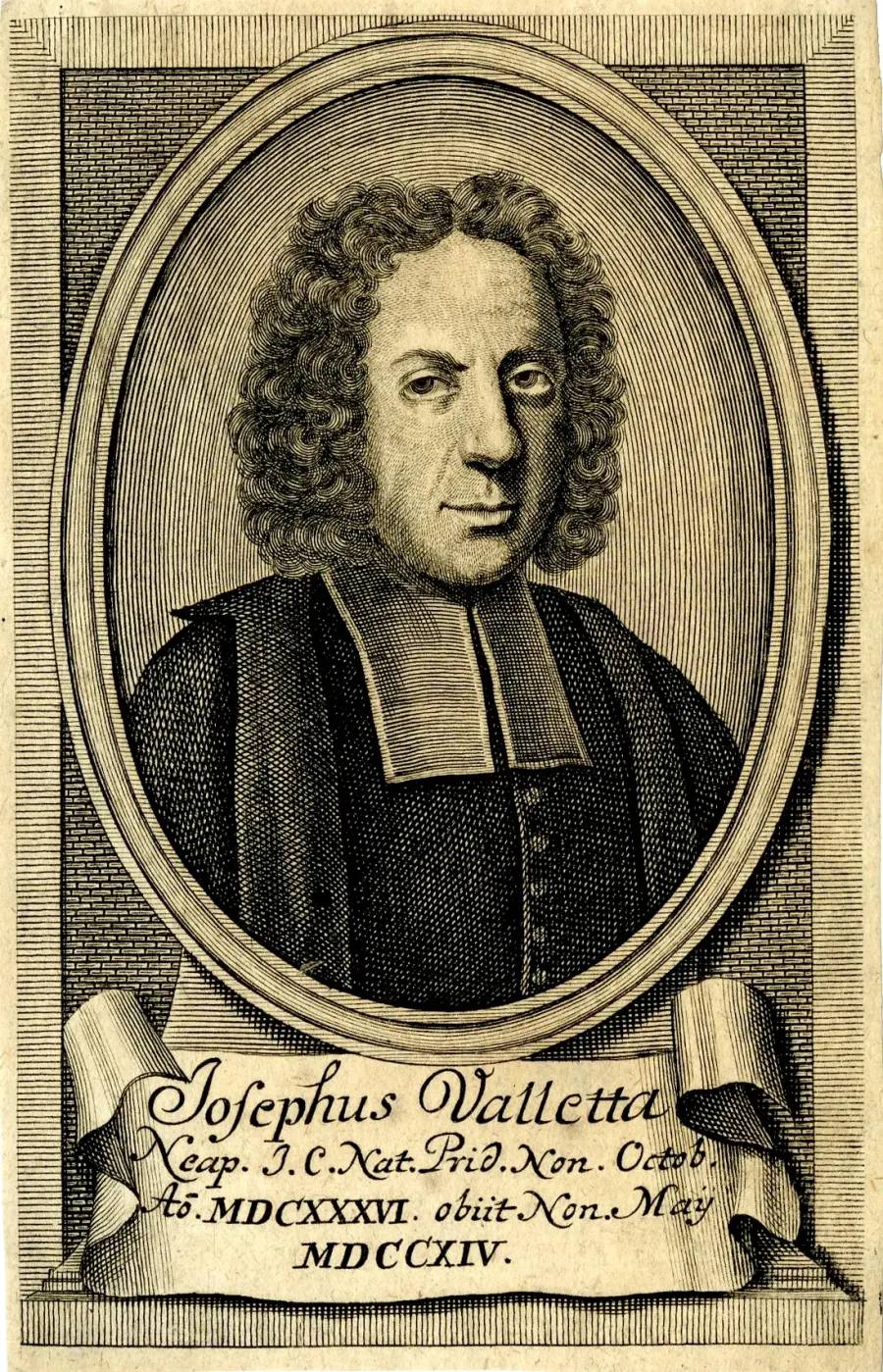 La carte Giuseppe Valletta