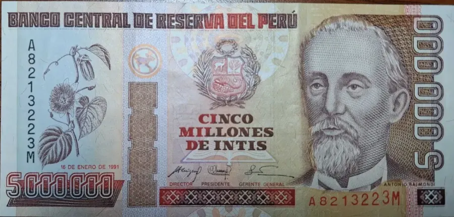 The Peruvian inti card