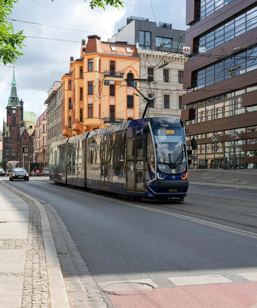 La carte Tramway de Wrocław