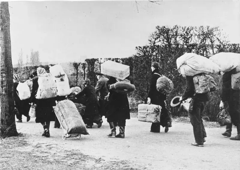 The Flight and expulsion of Germans card