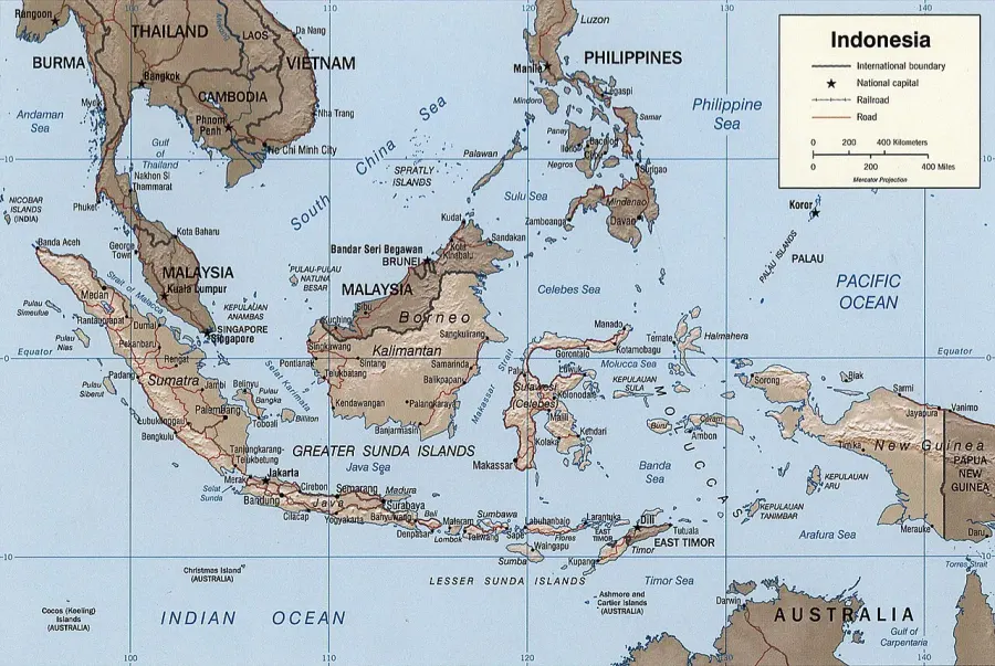 La carte Îles de la Sonde