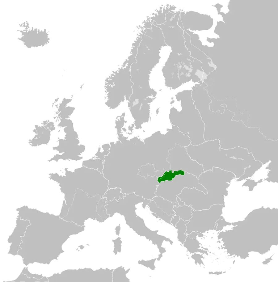 La carte République slovaque