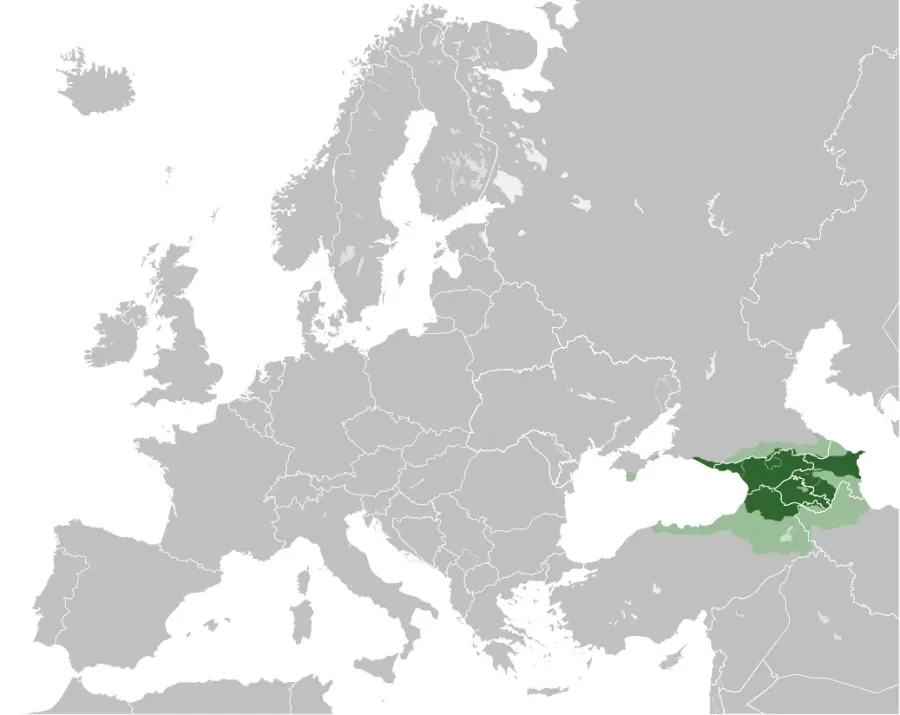 La carte Royaume de Géorgie