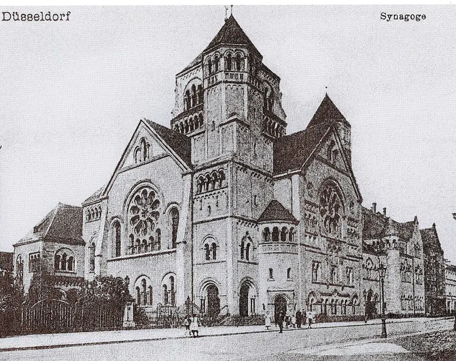 La carte Grande synagogue de Düsseldorf