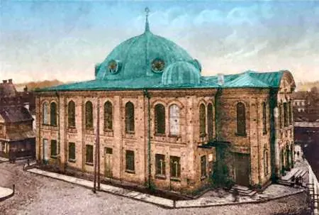 La carte Grande synagogue de Białystok