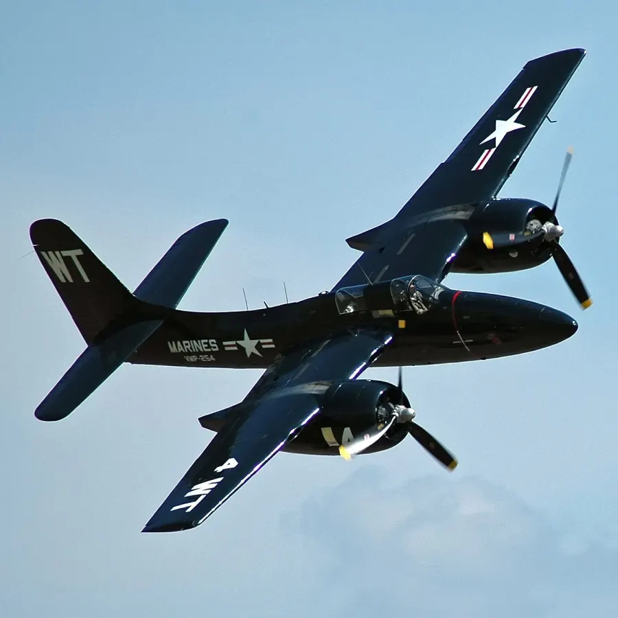 The Grumman F7F Tigercat card