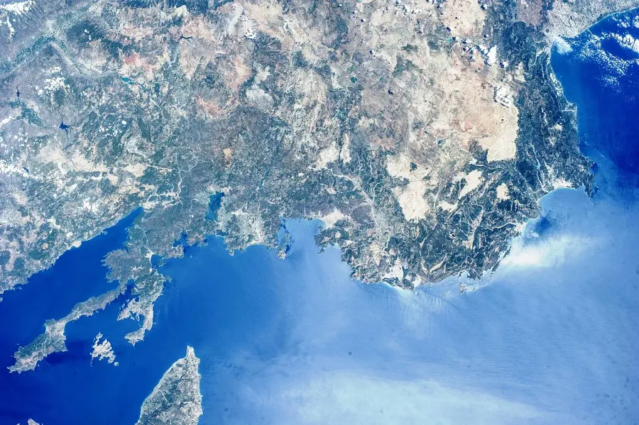 The Mediterranean region, Turkey card