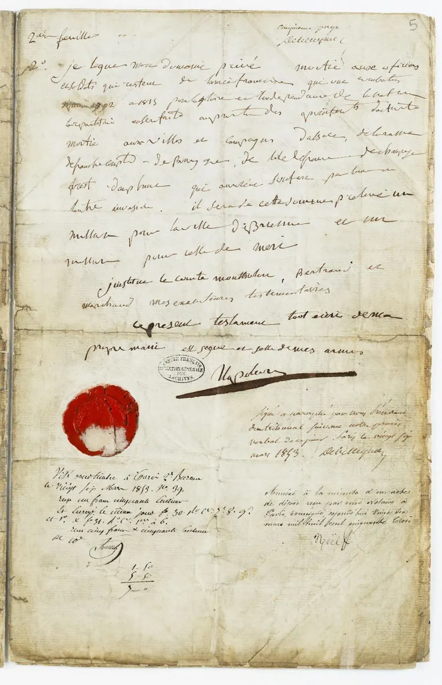 La carte Testament
