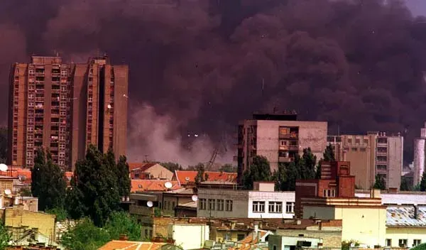The NATO bombing of Yugoslavia card