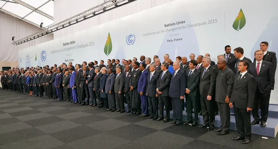 La carte Conférence de Paris de 2015 sur les changements climatiques