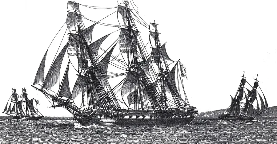 The French frigate Méduse card