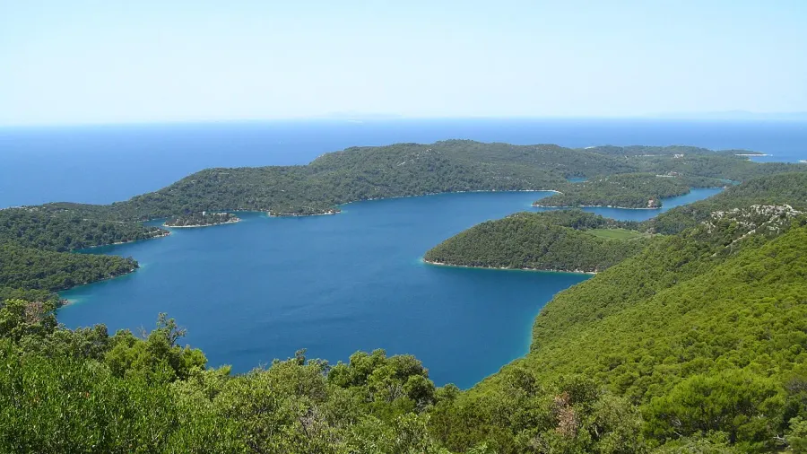 La carte Parc national de Mljet