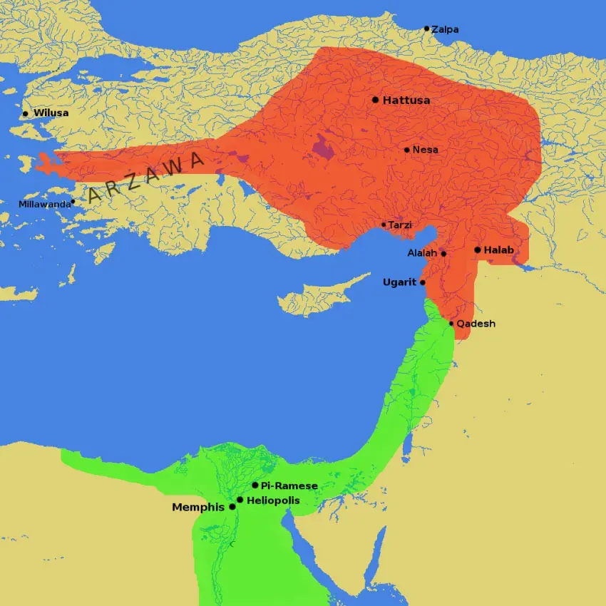 La carte XIXe dynastie égyptienne