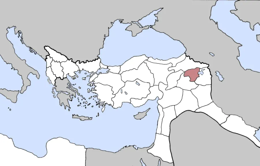 La carte Vilayet de Bitlis