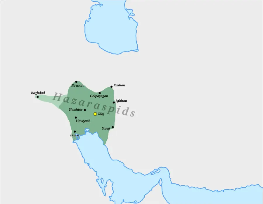 La carte Hazaraspides