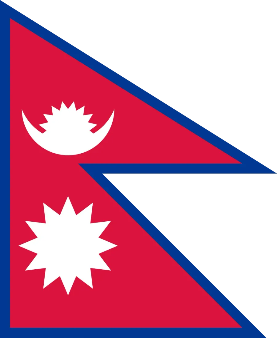 La carte Drapeau du Népal