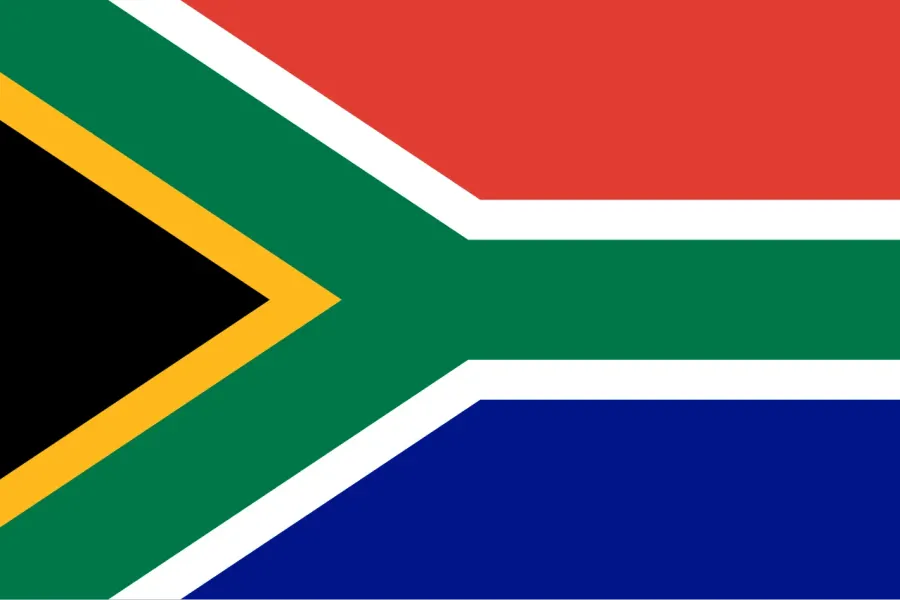 The Flag of South Africa card
