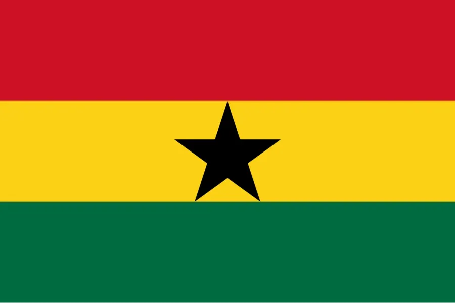 The Flag of Ghana card