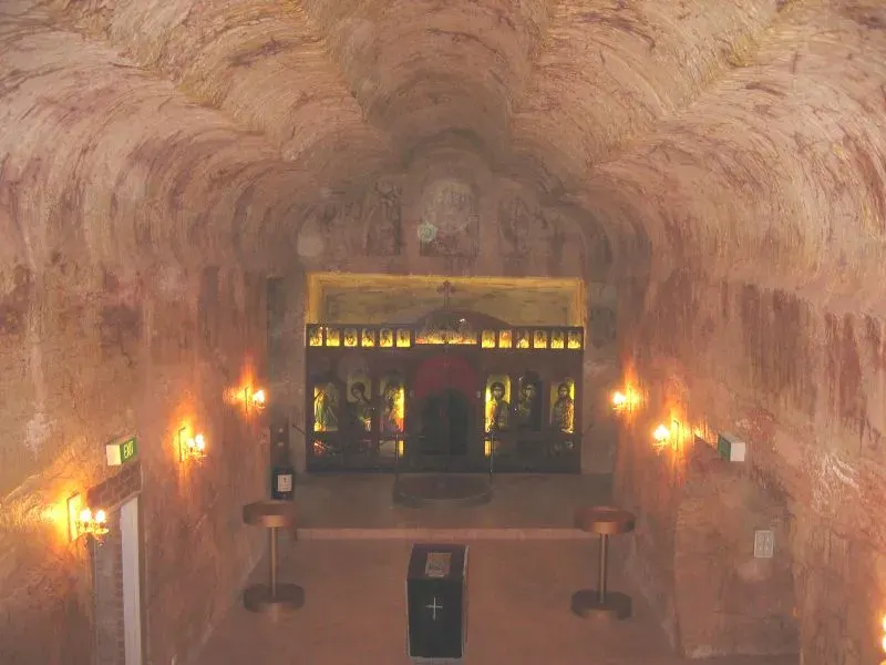 La carte Église orthodoxe serbe de Coober Pedy