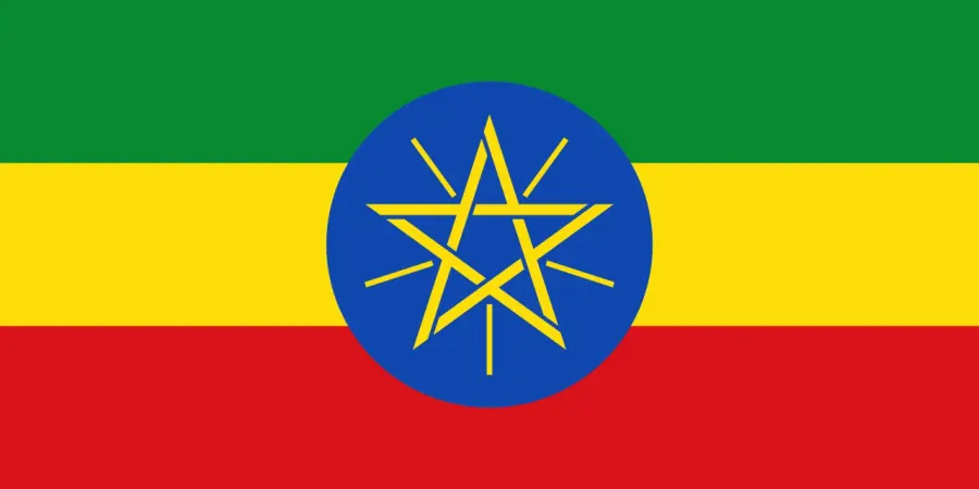 The Flag of Ethiopia card