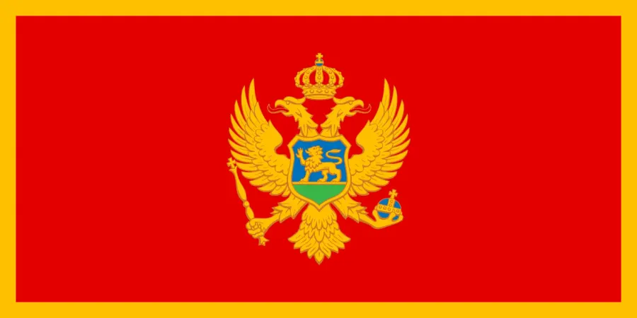 The Flag of Montenegro card