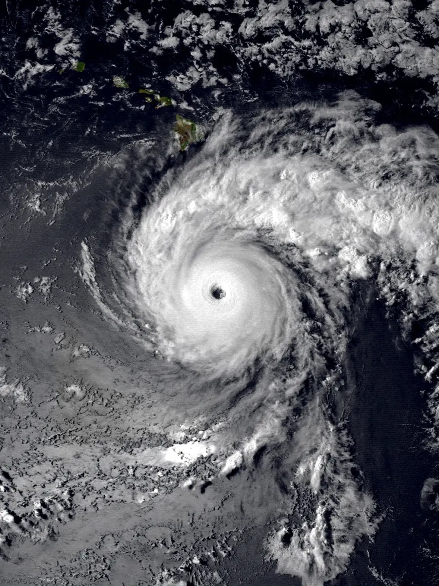 La carte Ouragan John