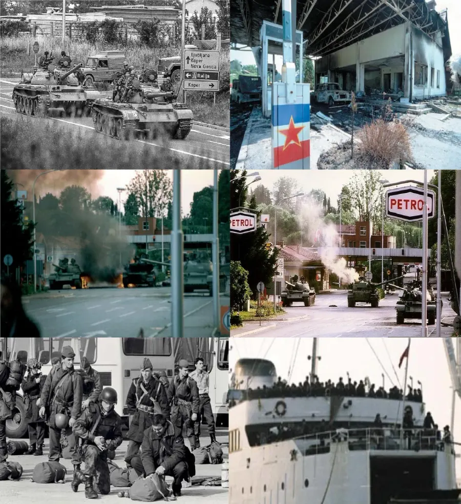 La carte Guerre de Slovénie