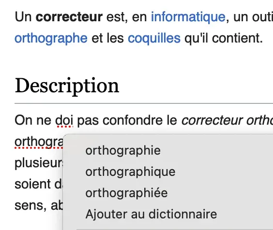 The Spell checker card