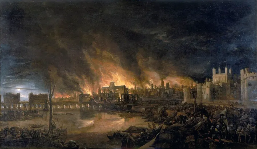 The Great Fire of London card