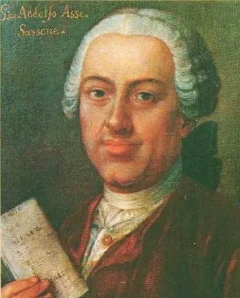 La carte Johann Adolf Hasse