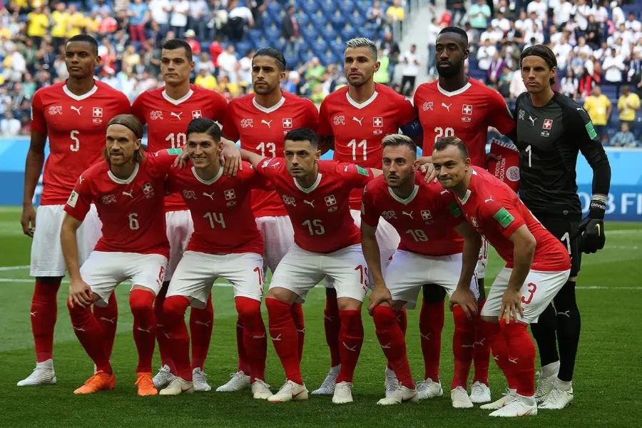 La carte Équipe de Suisse de football