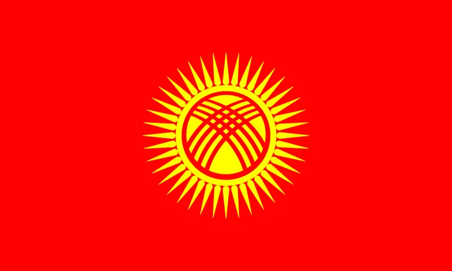 The Flag of Kyrgyzstan card