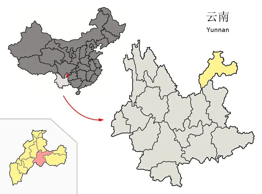 La carte Xian de Yiliang