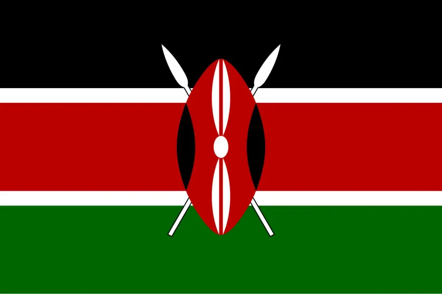La carte Drapeau du Kenya