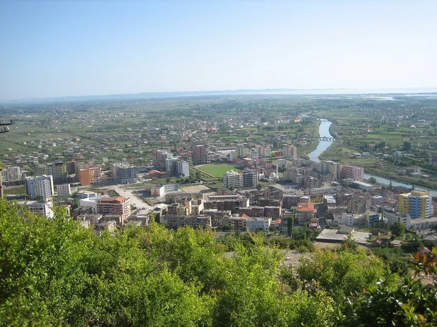 La carte Lezhë