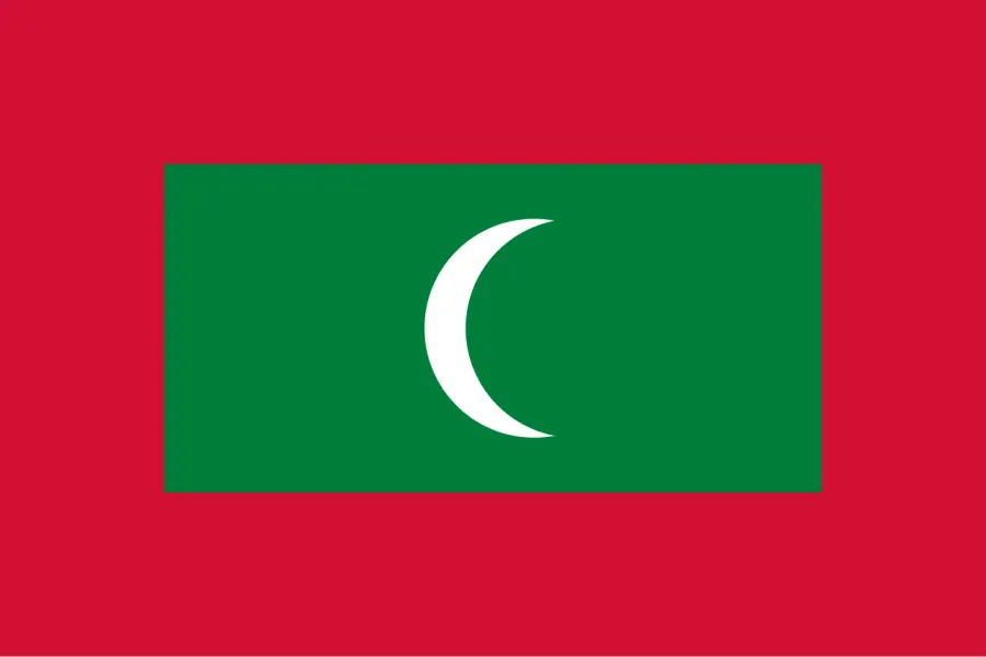The Flag of the Maldives card
