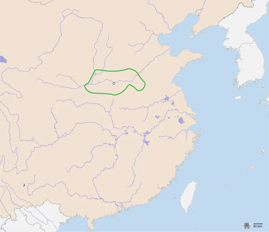 La carte Dynastie Xia