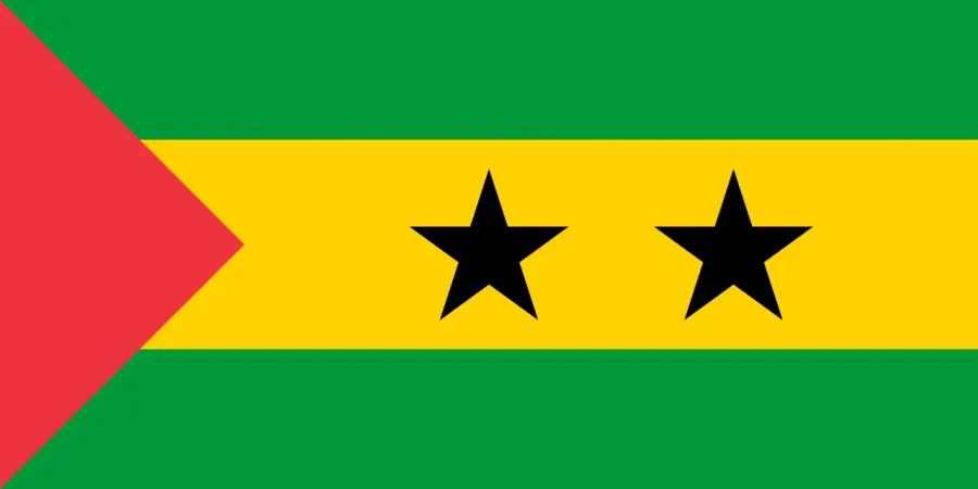 The Flag of São Tomé and Príncipe card