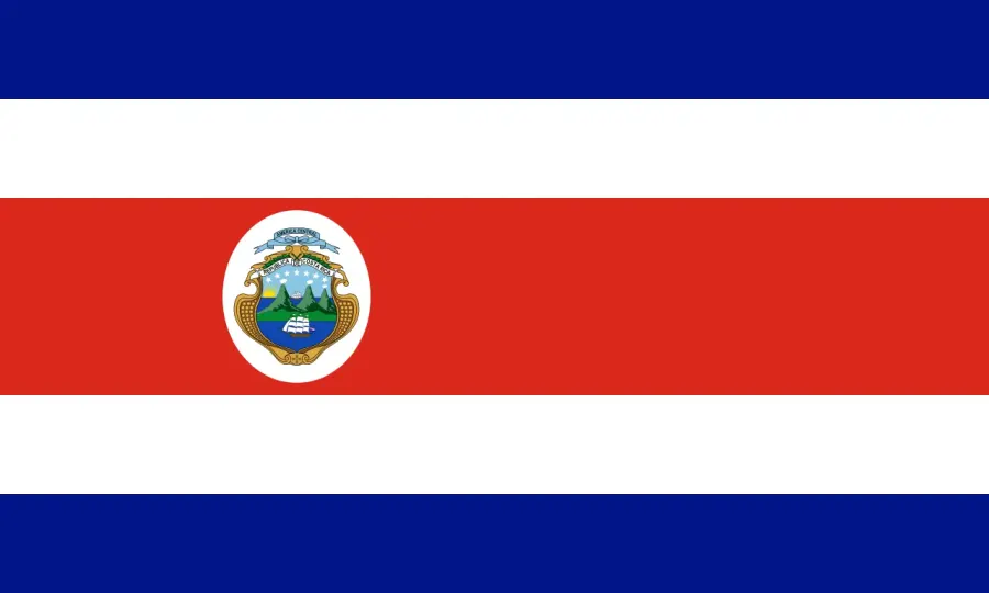 The Flag of Costa Rica card