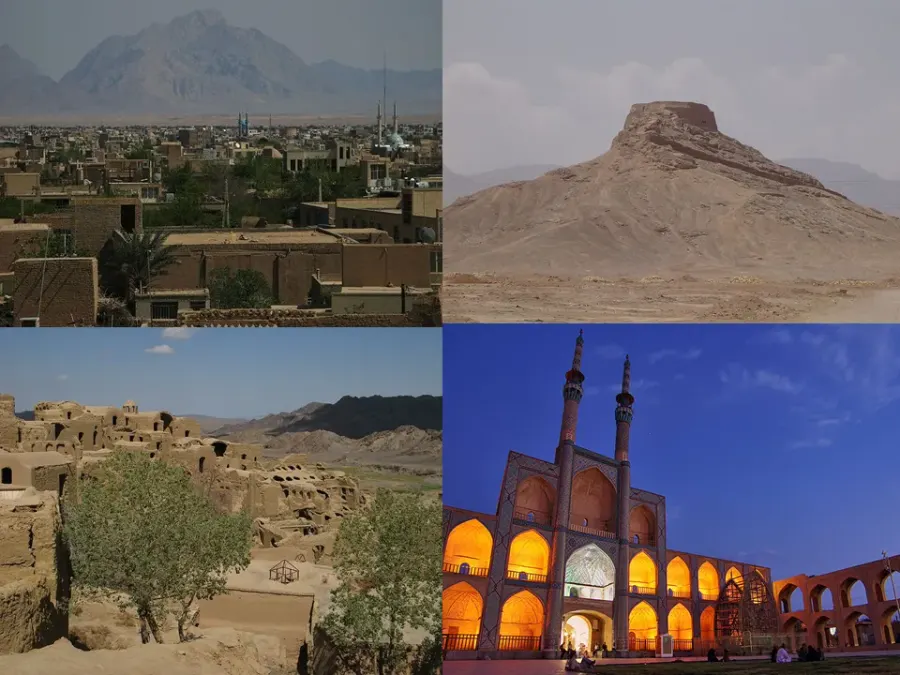 La carte Province de Yazd